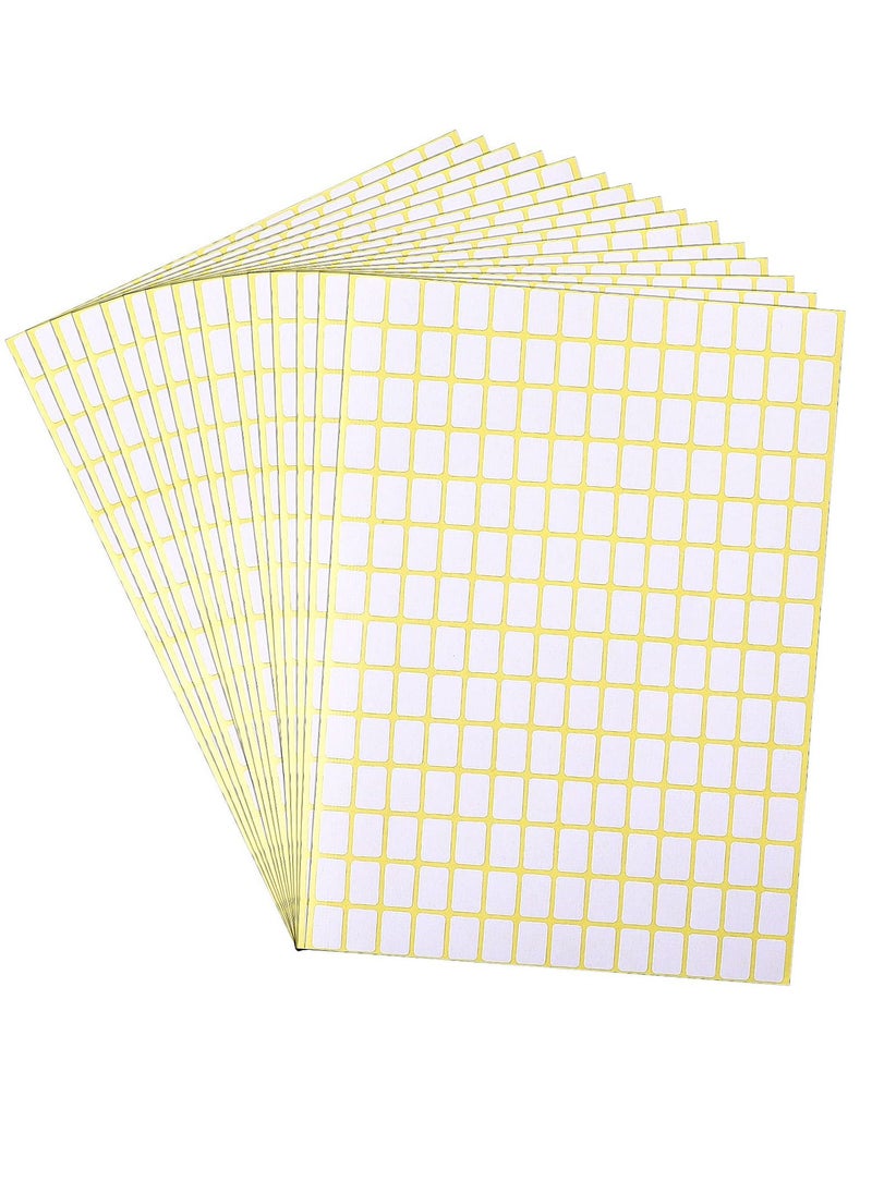 Y&D 2940 Pcs Matte Small White Labels Stickers, Blank Removable Price Tags Ideal for Jars, Boxes, File Folders, Envelopes, School, Office, and Kitchen Organization, 13 x 9 mm  - Image 1
