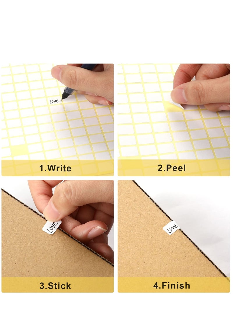 Y&D - 2940 Pcs Matte Small White Labels Stickers, Blank Removable Price Tags Ideal for Jars, Boxes, File Folders, Envelopes, School, Office, and Kitchen Organization, 13 x 9 mm - Image 1
