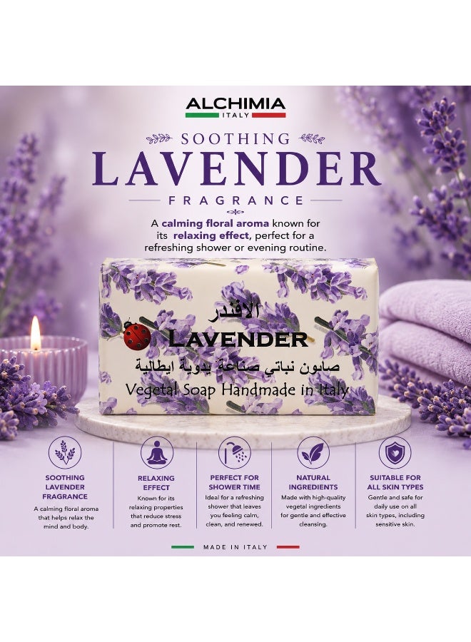 Alchimia Vegetal Soap Lavender 100G | Calming Italian Soap with Soothing Lavender Fragrance |Perfect for a refreshing shower |Premium vegetal base |suitable for  all skin types - Image 4