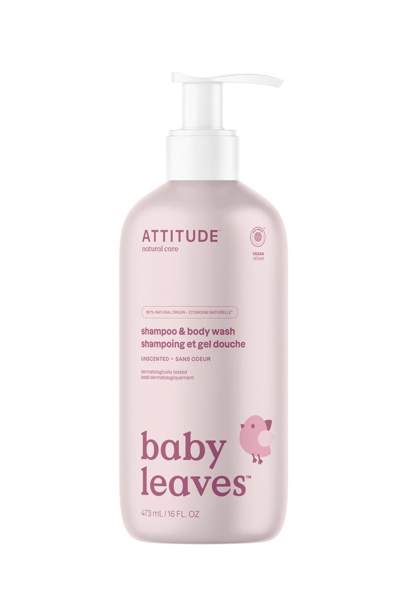 Attitude Baby Leaves 2 In 1 Shampoo - Fragrance Free - Image 1