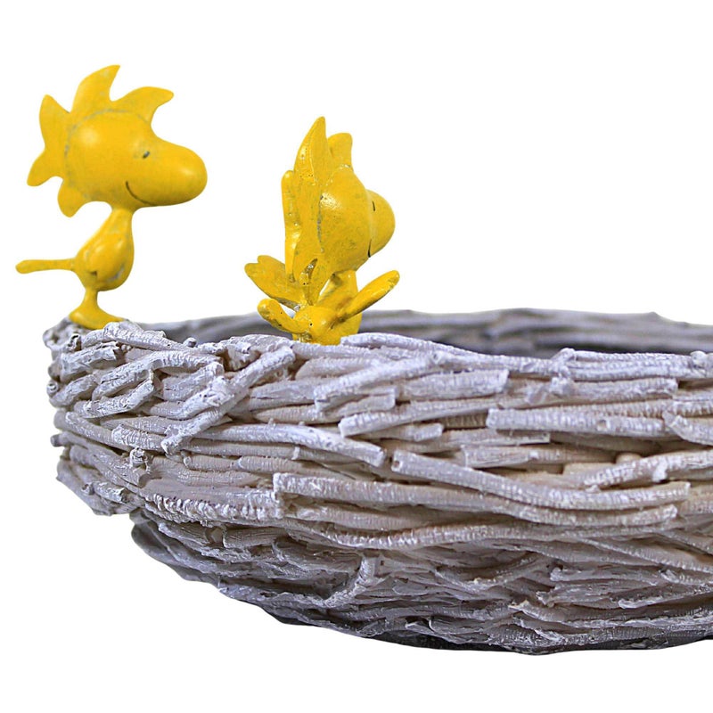 Roman 4-Piece 12-Inch Peanuts Woodstockâ€™s Nest Bird Bath or Feeder â€“ Decorative Outdoor Bowl Set for Birds, Yard, Garden, Patio, or Porch DÃ©cor - Image 3
