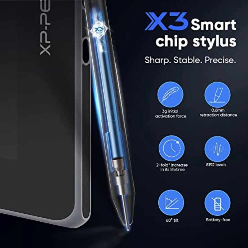 XP-PEN Artist16_2nd 16-inch Drawing Pen Display Graphics Monitor Full-Laminated Technology Drawing Monitor with Tilt Function, X3 Smart Battery-free stylus Black - Image 5
