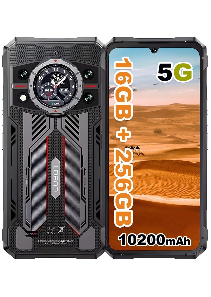 Cubot KingKong 11 5G Rugged Smartphone 6.72 Inch 120Hz FHD+ Screen Android15 Dual SIM 16GB RAM 256GB ROM 10200mAh Battery 108MP Rear+32MP Front Camera NFC Waterproof Mobile Phone -Black - Image 1