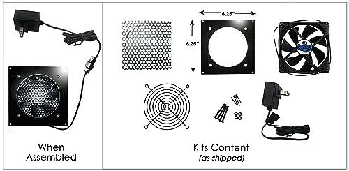 Coolerguys PRO-Metal Cabcool1201-5M Lite Single 120mm Cooling Kit for Cabinet & Home Theaters - Image 4