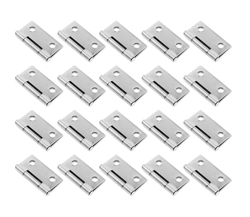 Mcredy Stainless Steel Door Hinges 1.5 Inch Silver Cabinet Box Hinges with Screws for Living Room Bedroom Cabinet Doors Hardware, 20 Packs - Image 5