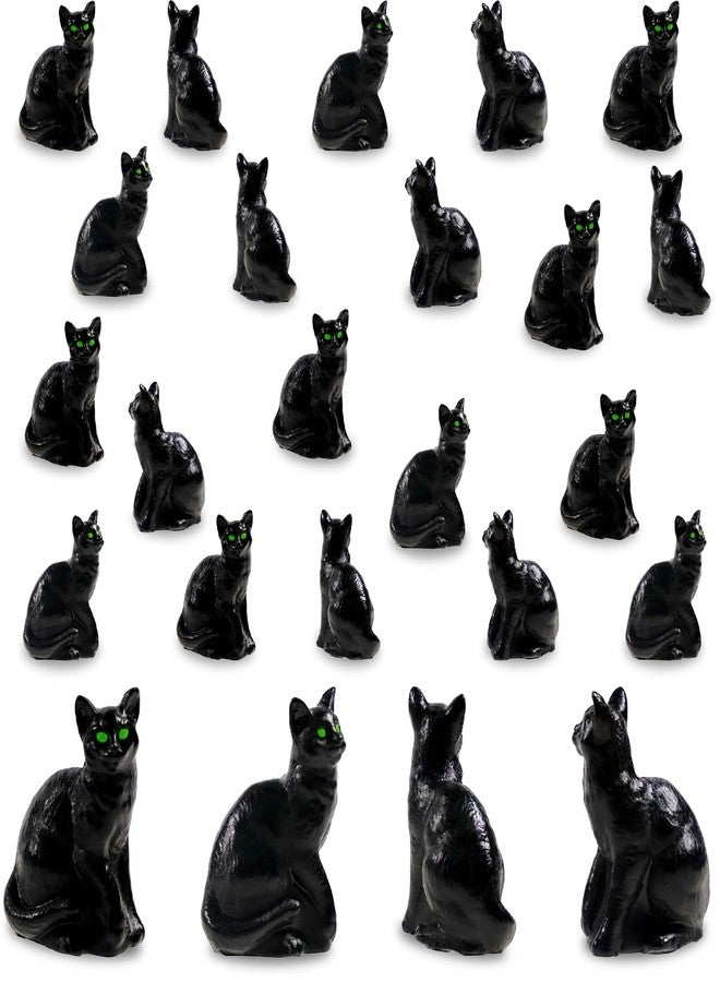 Bbiamsleep 20 Pcs Mini Resin Black Cat Miniature Cat Figurines Mini Halloween Figurine for Miniature House Halloween Scene Decor - Image 1