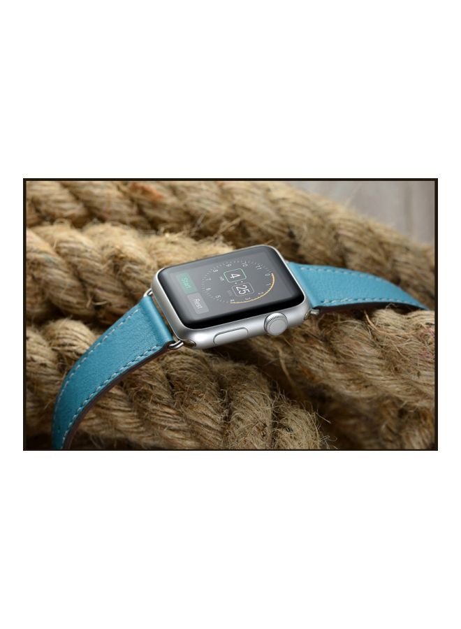 NIBEMINENT Replacement Band For Apple Watch Series 1/2/3/4 44/42 mm Blue - Image 3