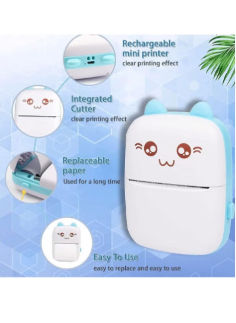 general Mini Printer,Portable Labler Maker with 13 Rolls Paper,Bluetooth Sticker Printer Wireless Inkless printer Compatible with iOS/Android for Study Notes Journal,Memo,Photo,Lists,QR,Adress - Image 5