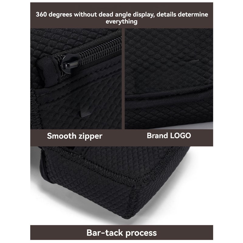 Compact Camera Bag: Black Scratch-resistant Water-resistant Fabric - Compartmentalised Storage Convertible Shoulder Bag with 6 Hooks for Photography Enthusiasts - Image 5