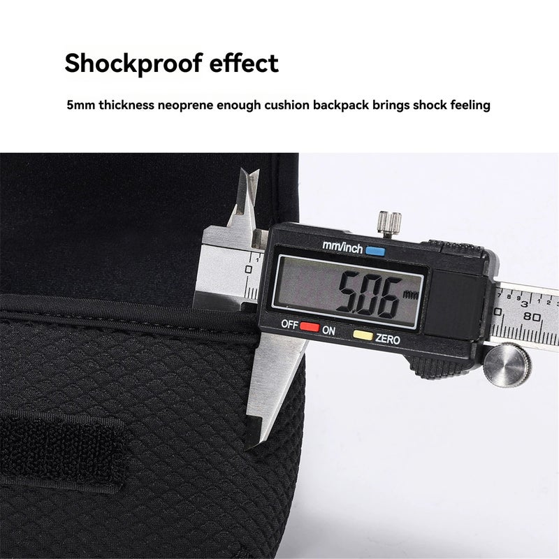 Compact Camera Bag: Black Scratch-resistant Water-resistant Fabric - Compartmentalised Storage Convertible Shoulder Bag with 6 Hooks for Photography Enthusiasts - Image 3