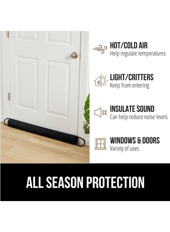 Gorilla Grip GORILLA GRIP Door Draft Stopper for Bottom of Doors, Weather Stripping Seal Blocks Hot Air, Noise, Bugs, Keeps Cold AC in, Sound Proofing Easy Install Gap Filler, Home Essentials, 32 Inch, Black  - Image 5