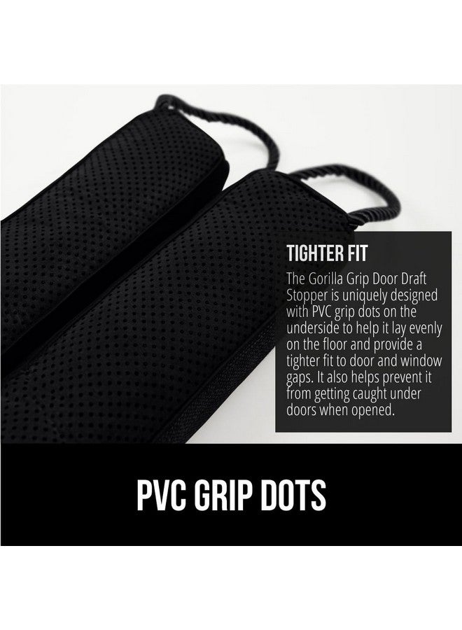 Gorilla Grip GORILLA GRIP Door Draft Stopper for Bottom of Doors, Weather Stripping Seal Blocks Hot Air, Noise, Bugs, Keeps Cold AC in, Sound Proofing Easy Install Gap Filler, Home Essentials, 32 Inch, Black  - Image 4