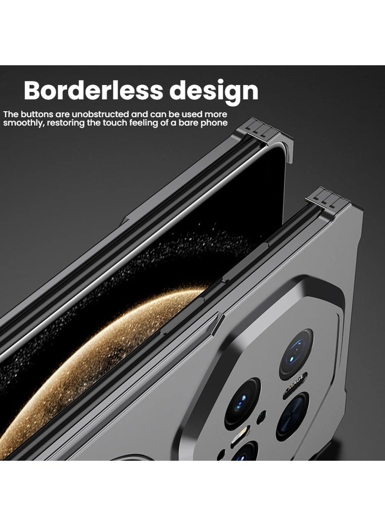 general Magnetic aluminum shell compatible with hw MATE70, cool design luxury metal shock proof shell compatible with Magsafe bracket 360° rotatable bracket - Image 2