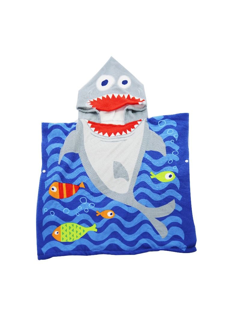 Cartoon Printed With Hood Fine Fiber Cloaks Bath Towels