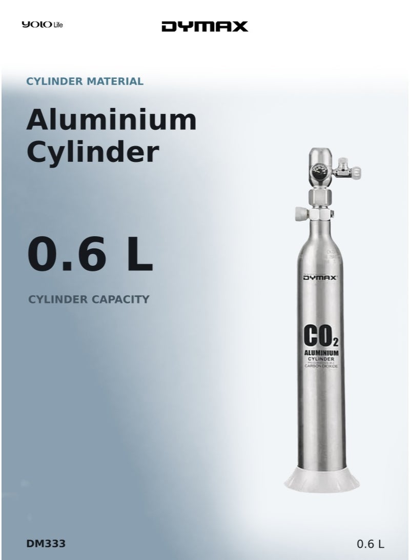 Dymax CO2 Aluminium Starter Kit 0.6L, Aquarium CO2 System, CO2 Injection Set, Carbon Dioxide Kit for Aquarium Plants, Aquatic Care, Plant Growth - Image 4