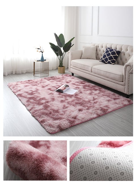 Fuzzy Area Rug Plush Pink Carpet for Bedroom, Living Room, Kids Nursery & Dorm Room