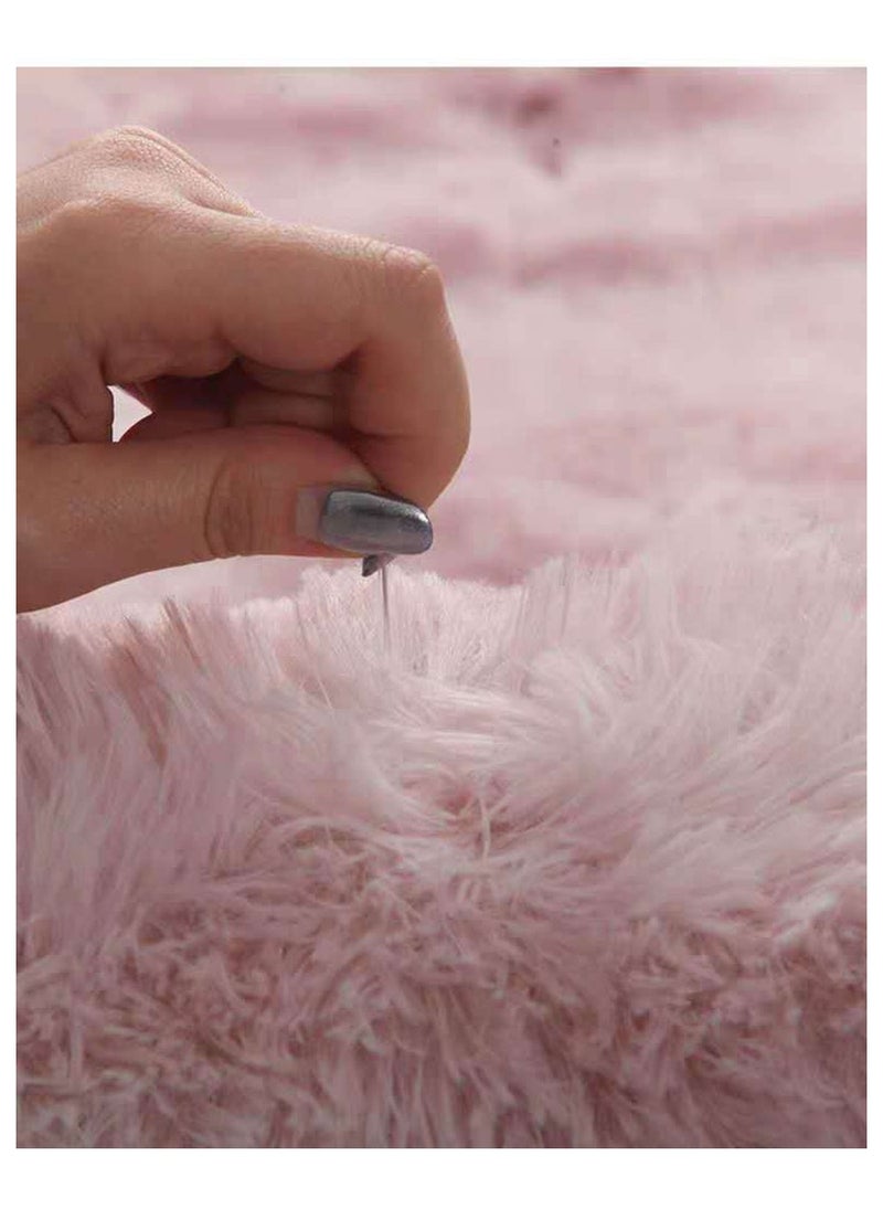 WangPangZi Fuzzy Area Rug Plush Pink Carpet for Bedroom, Living Room, Kids Nursery & Dorm Room  - Image 2