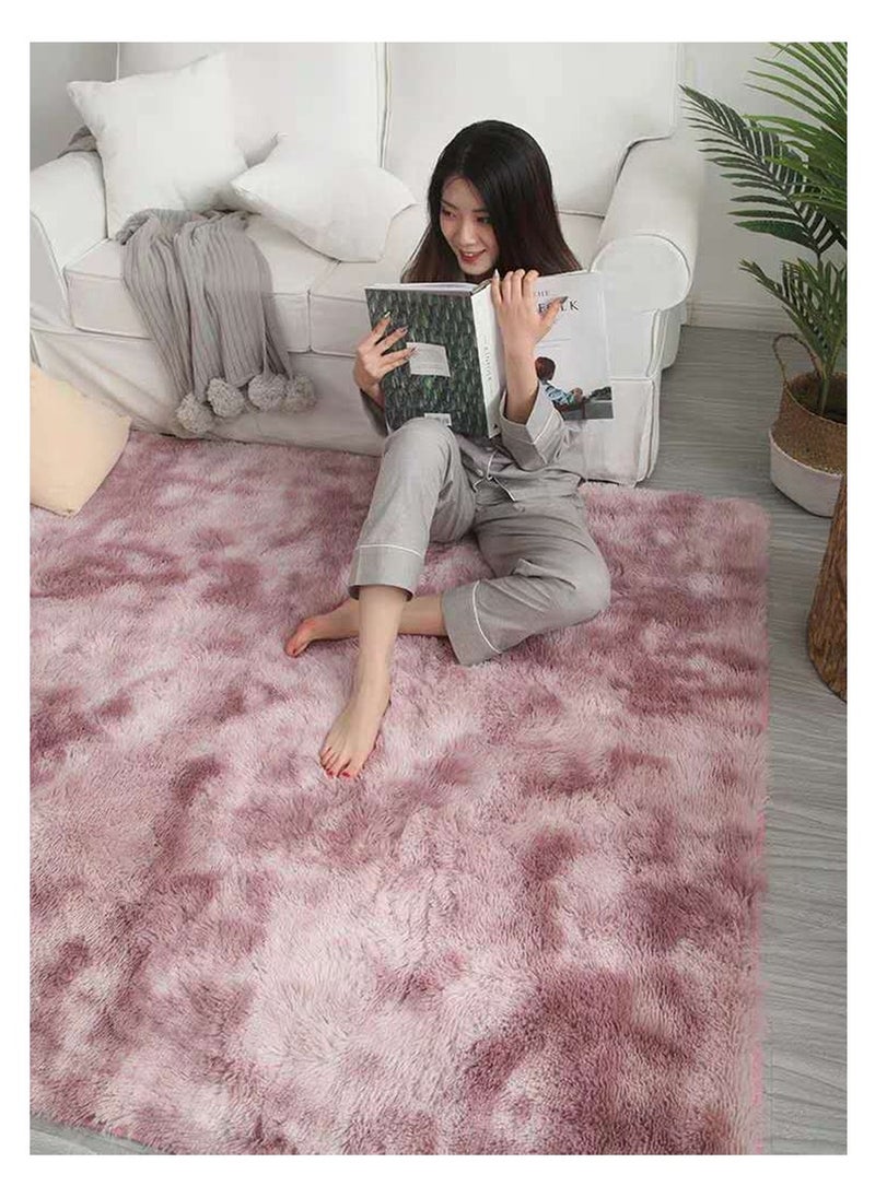 WangPangZi Fuzzy Area Rug Plush Pink Carpet for Bedroom, Living Room, Kids Nursery & Dorm Room  - Image 4