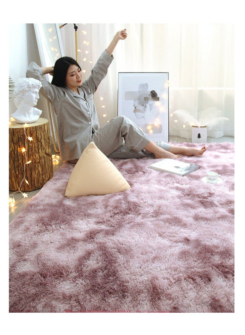 WangPangZi Fuzzy Area Rug Plush Pink Carpet for Bedroom, Living Room, Kids Nursery & Dorm Room  - Image 5