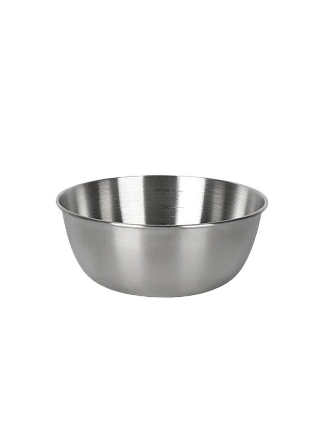 Stainless Steel Cooking Basin Japanese Style Household Scale Basin Thickened Mixing And Basin Egg-beating Basin Salad Fruit Baking Basin-Color:[two-piece Set] 22cm+22cm - Image 5