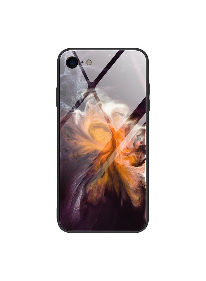 HuHa Case Cover For iPhone SE 2022 / SE 2020 / 8 / 7 Marble Pattern Glass Protective Case(DL01) - Image 1