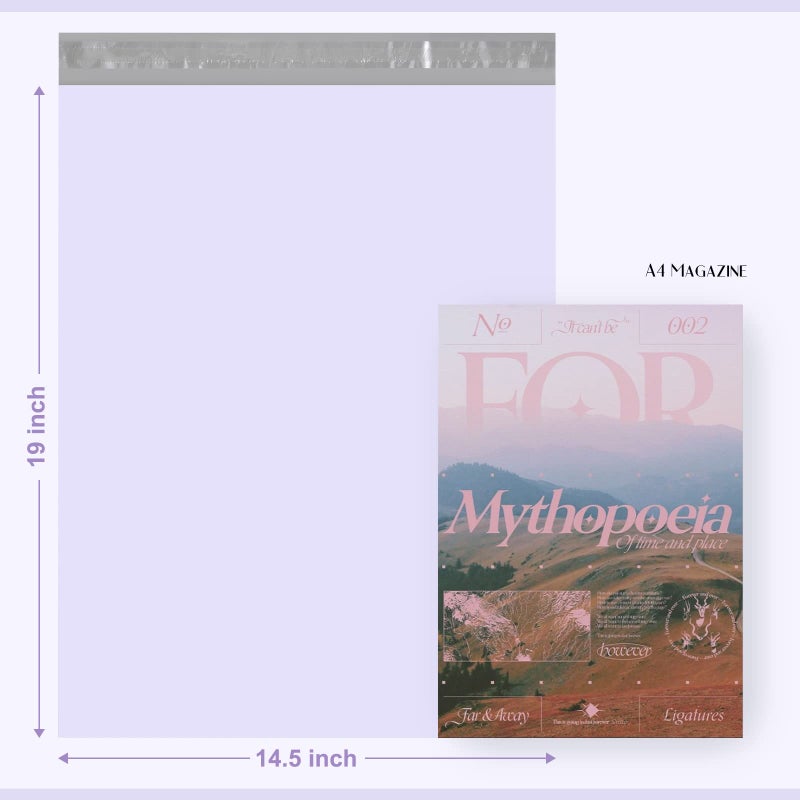 Metronic Poly Mailers 14.5X19 100 Pack, Strong Adhesive Shipping Bags for Clothing, Waterproof and Tear-Proof Packaging Bags Mailers Poly Bags for Shipping Envelopes in Lilac Purple - Image 4