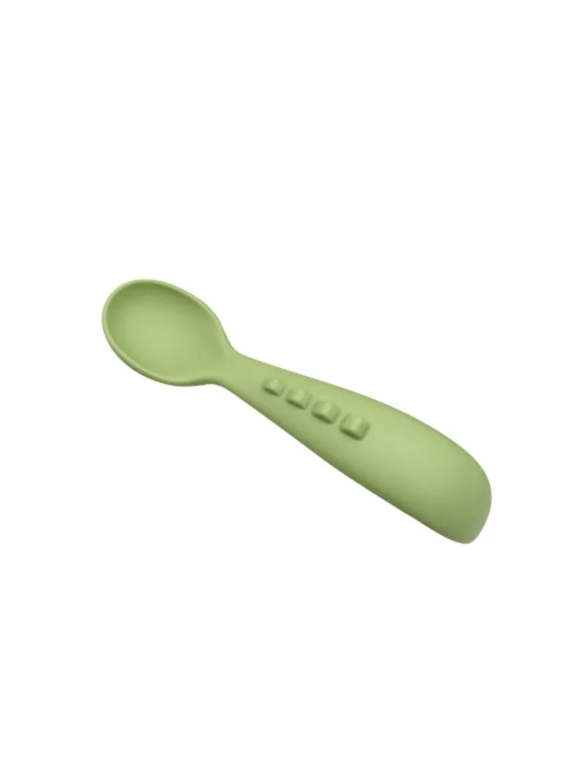 Lion Llama Green BPA-Free Silicone Dinosaur Plate and Spoon Feeding set  | Best Price UAE