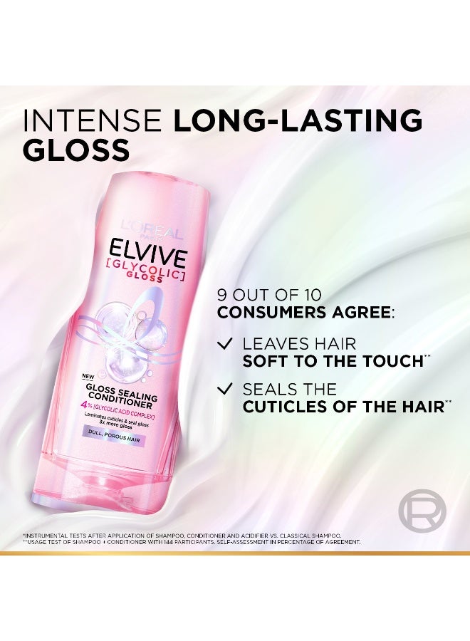 لوريال باريس بلسم إلفيف جليكوليك جلوس إكسترا جلوس مع 5% حمض الجليكوليك للشعر الباهت والمسامي 360 مل - Image 5