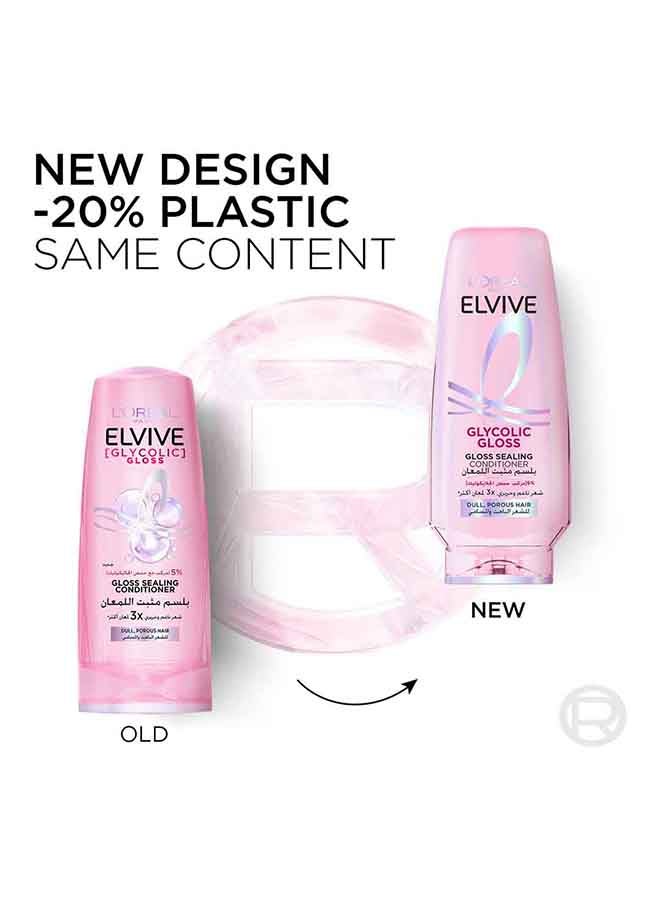 Elvive Glycolic Gloss Extra Gloss Conditioner with 5% Glycolic Acid for Dull and Porous Hair 360ML - view 3