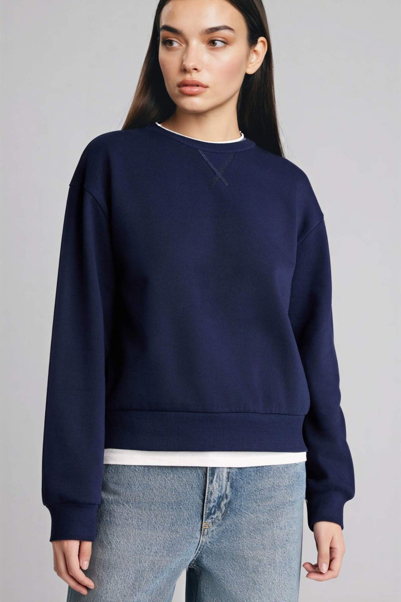 DeFacto Relax Fit Basic Sweatshirt - Image 1