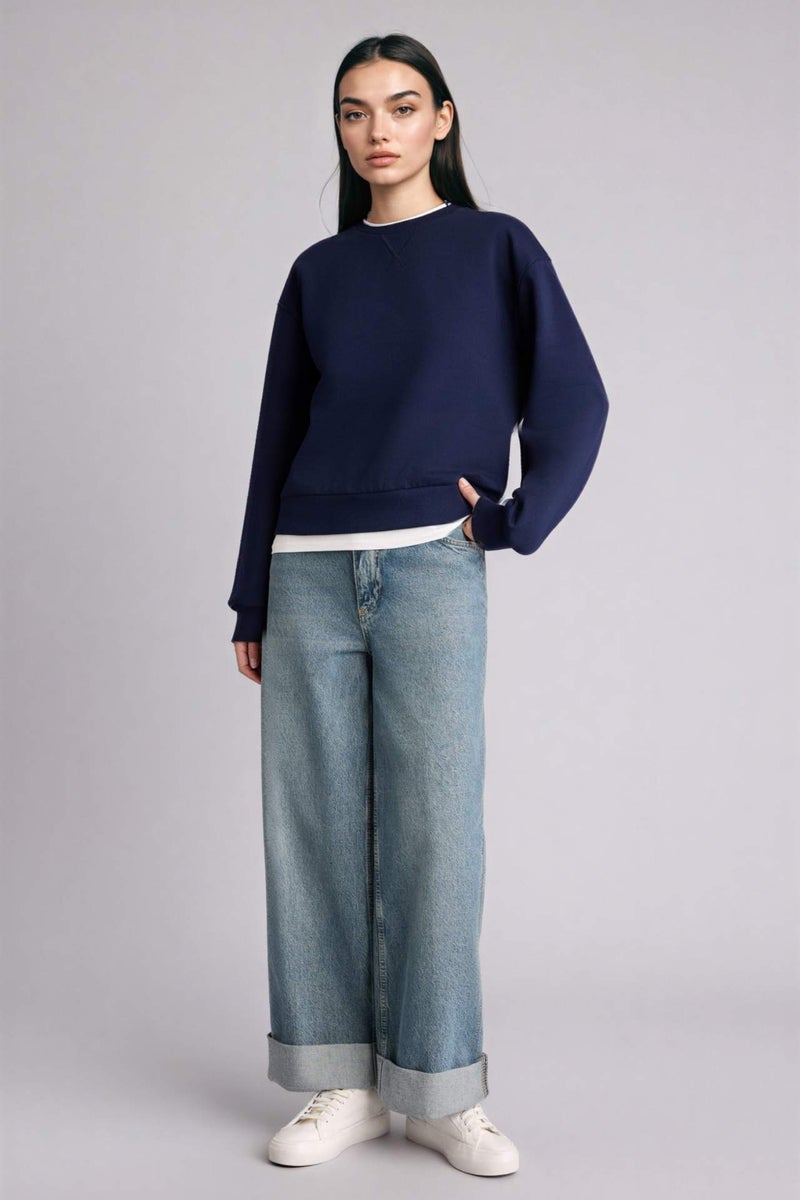 DeFacto Relax Fit Basic Sweatshirt - Image 2