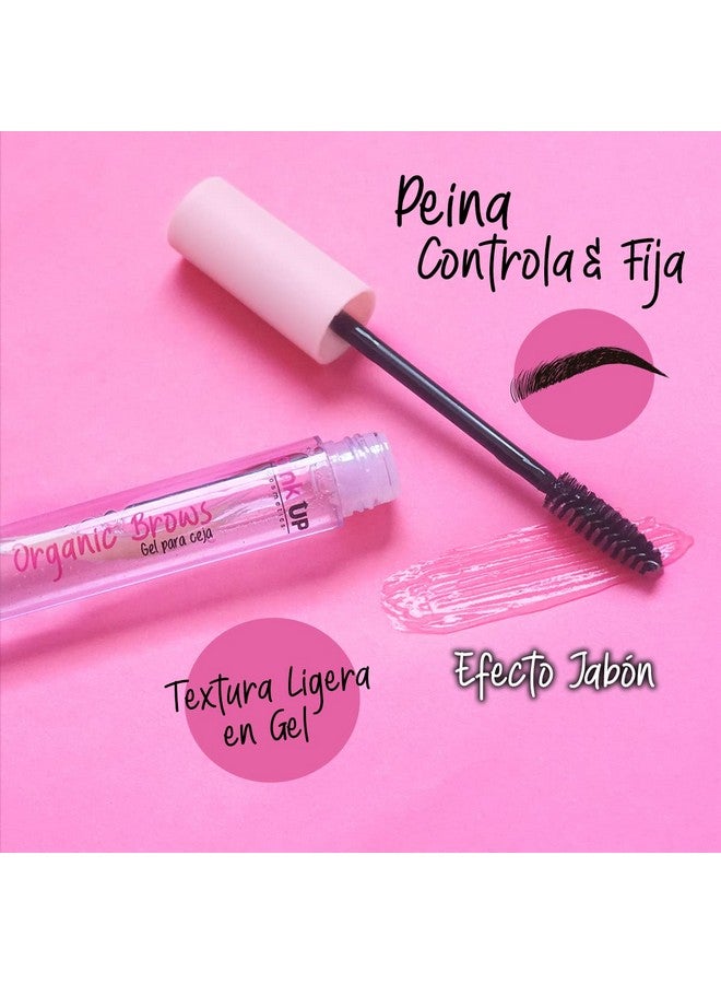 PINK UP Organic Brows| Eyebrow Gel | Brow Gel| Clear Mascara | Transparent gel to comb the eyebrows| Provides definition and volume| Maximum fixation| Model PKOE01 - Image 5