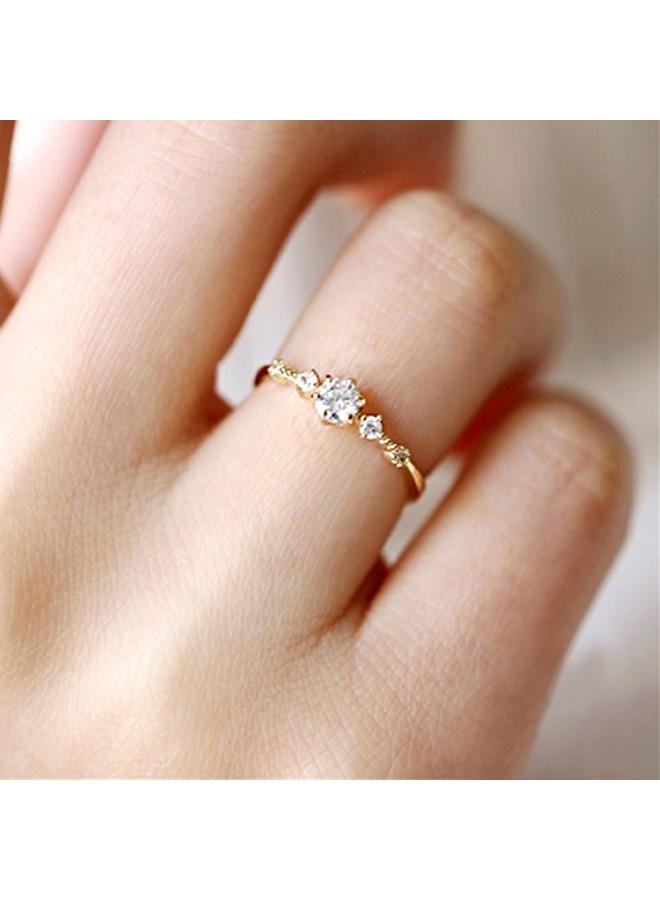 Oboro Month Europe And The United States Explosions Jewelry Aaa Zircon Micro Inlay Plated Platinum Engagement Ring