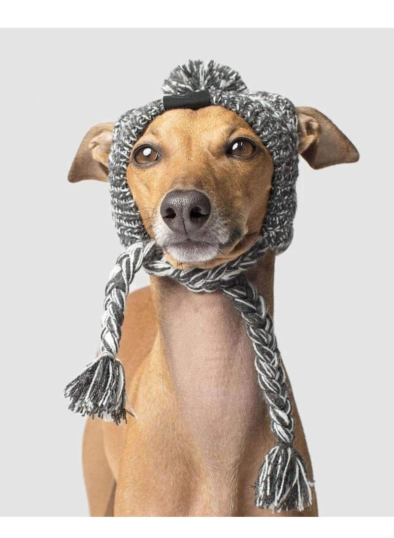 Knitted Dog Winter Hat Windproof Cap with Neck and Ear Warmer Perfect for Pet Birthday Parties - Image 5