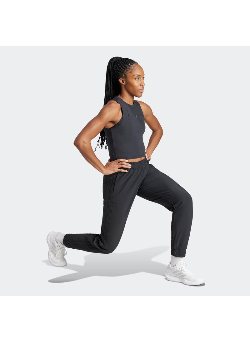 Adidas pacer workout 3 stripes woven mid rise women pants - Image 5