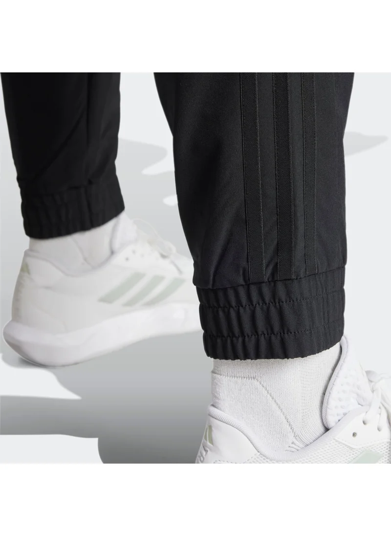 adidas بنطلون نسائي ووركات بيسر بثلاث خطوط منسوجة متوسط الارتفاع