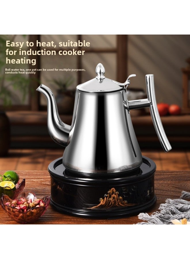 Direct Supply Thick Stainless Steel Cashpot Hotel Special Tea Kettle With Strainer Teapot Kettle Cross-border-Color:Natural Color-Capacity:Coffee Pot ]  - Image 5