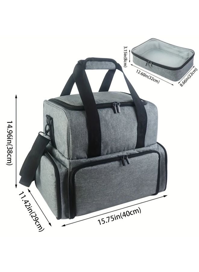 Purple Nail Polish Organizer Case Portable Transparent Pockets Heavy Duty Storage Bag - Image 5