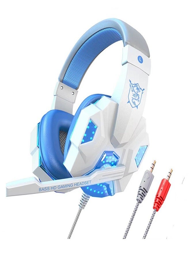 Wired gaming headset with noise cancellation microphone, adjustable player, PS4, PS5, Xbox, smartphone, PC - Image 1
