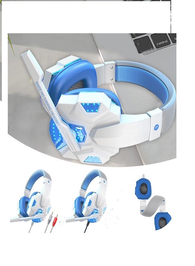 Wired gaming headset with noise cancellation microphone, adjustable player, PS4, PS5, Xbox, smartphone, PC - Image 4