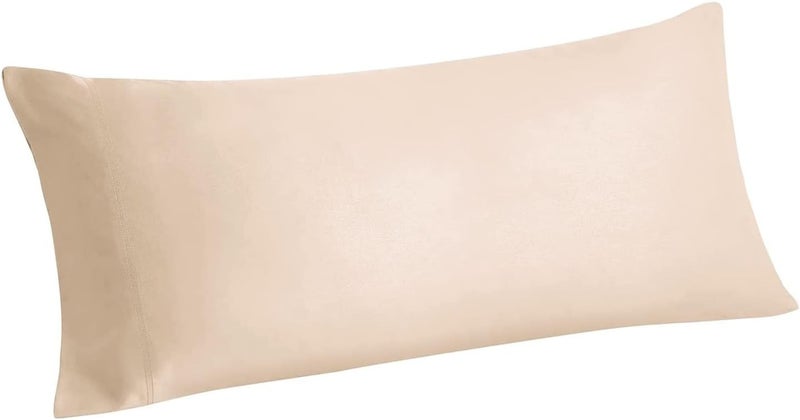 BEDELITE High precision lightweight material Body Pillow Case Cover, Rayon Made from Bamboo, Cooling Body Pillow Cover for Hot Sleepers and Night Sweats, Breathable & Silky Soft Full Long Pillow Case (Taupe, 20x54 Inches) Demand fit global economical quality - Image 1