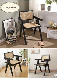 Old_Feller Vintage Chair Chandigarh Chair with PU Leather Soft Bag Seat and Feather Pattern Back for Dining Room, Living Room, Home Office, Cafe, Black Color  - Image 5