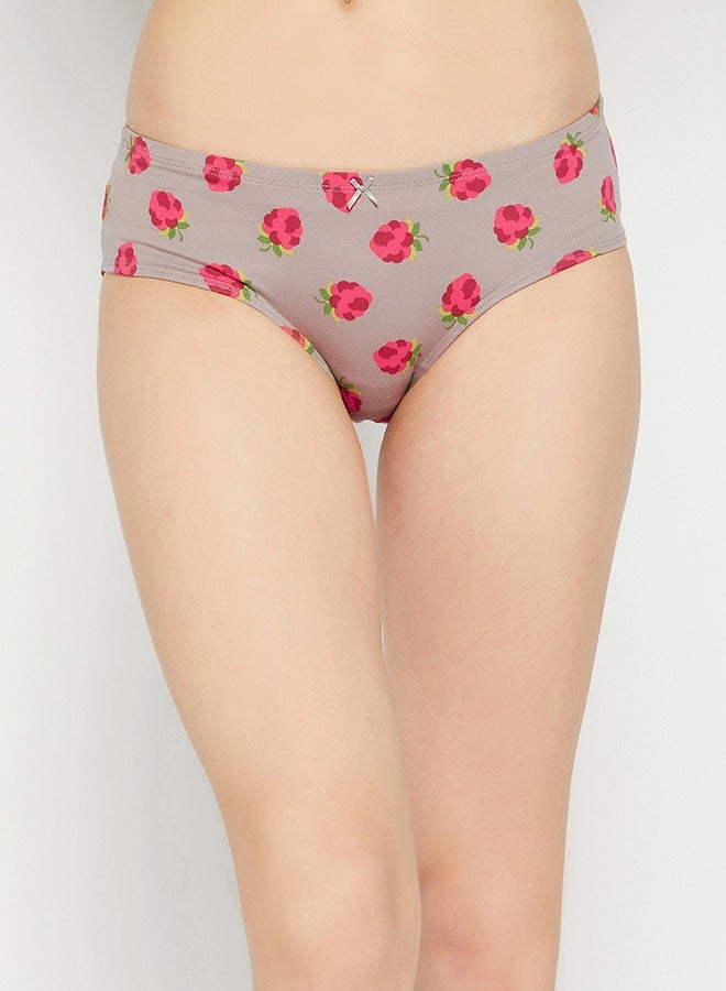 Clovia Clovia Pack of 5 Mid Waist Printed Hipster Panty with Inner Elastic - Cotton - Image 4