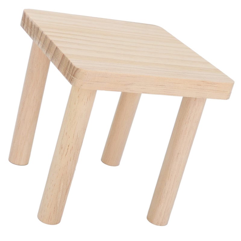 Natural Textured Wooden Hamster Stand Platform 4.5in for Syrian Hamsters - Image 4