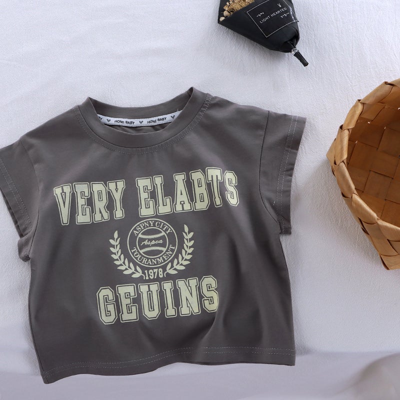 Children'S Summer Wide Shoulder Vest Korean T-Shirt Ice Porcelain Cotton Boys And Girls Jacket Children'S Sleeveless Loose One-Piece - Image 4