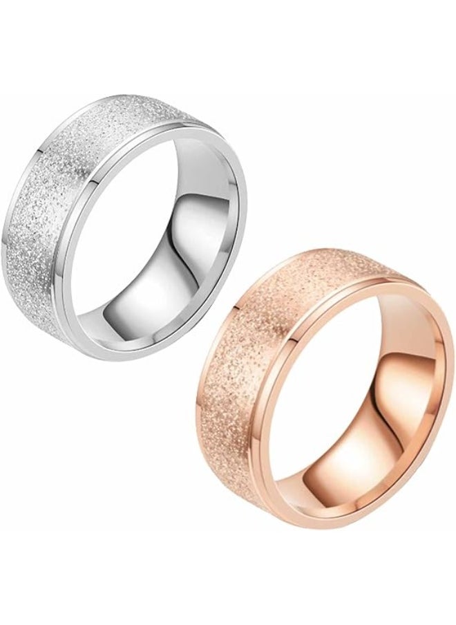 ROMAD Titanium Steel Matte Ring – 8MM Durable Unisex Ring, Comfort Fit, Scratch-Resistant, Fashion Jewelry for Daily Wear, Gifting & Special Occasions  - Image 3