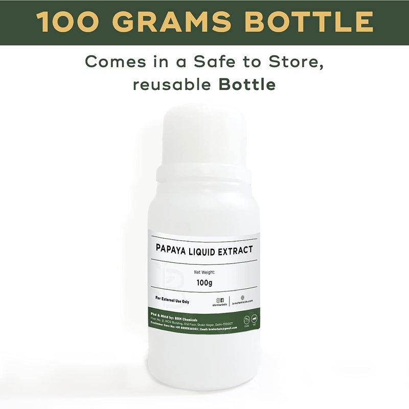 BRM HERBALS BRM Herbals Papaya Liquid Extract  Water Soluble  100 Grams For Soap Making Shampoo Cosmetics Lotions Creams Face Wash Serum Making  Diy Personal Care For Face Hair Skin  Body  - Image 2