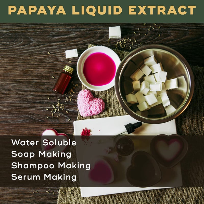 BRM HERBALS BRM Herbals Papaya Liquid Extract  Water Soluble  100 Grams For Soap Making Shampoo Cosmetics Lotions Creams Face Wash Serum Making  Diy Personal Care For Face Hair Skin  Body  - Image 3