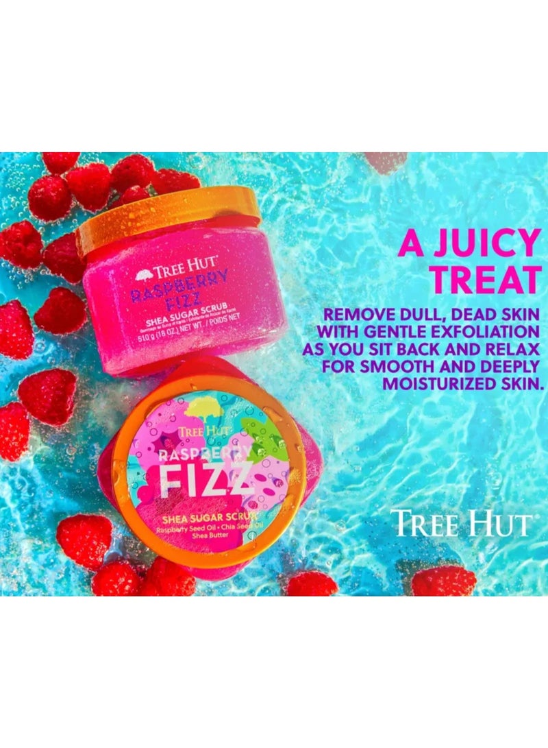 Tree Hut Shea Sugar Scrub raspberry Fizz – Exfoliating Body Scrub with Shea Butter, Natural Sugar & Essential Oils | Deep Hydration, Smooth & Glowing Skin | 510g - Image 5