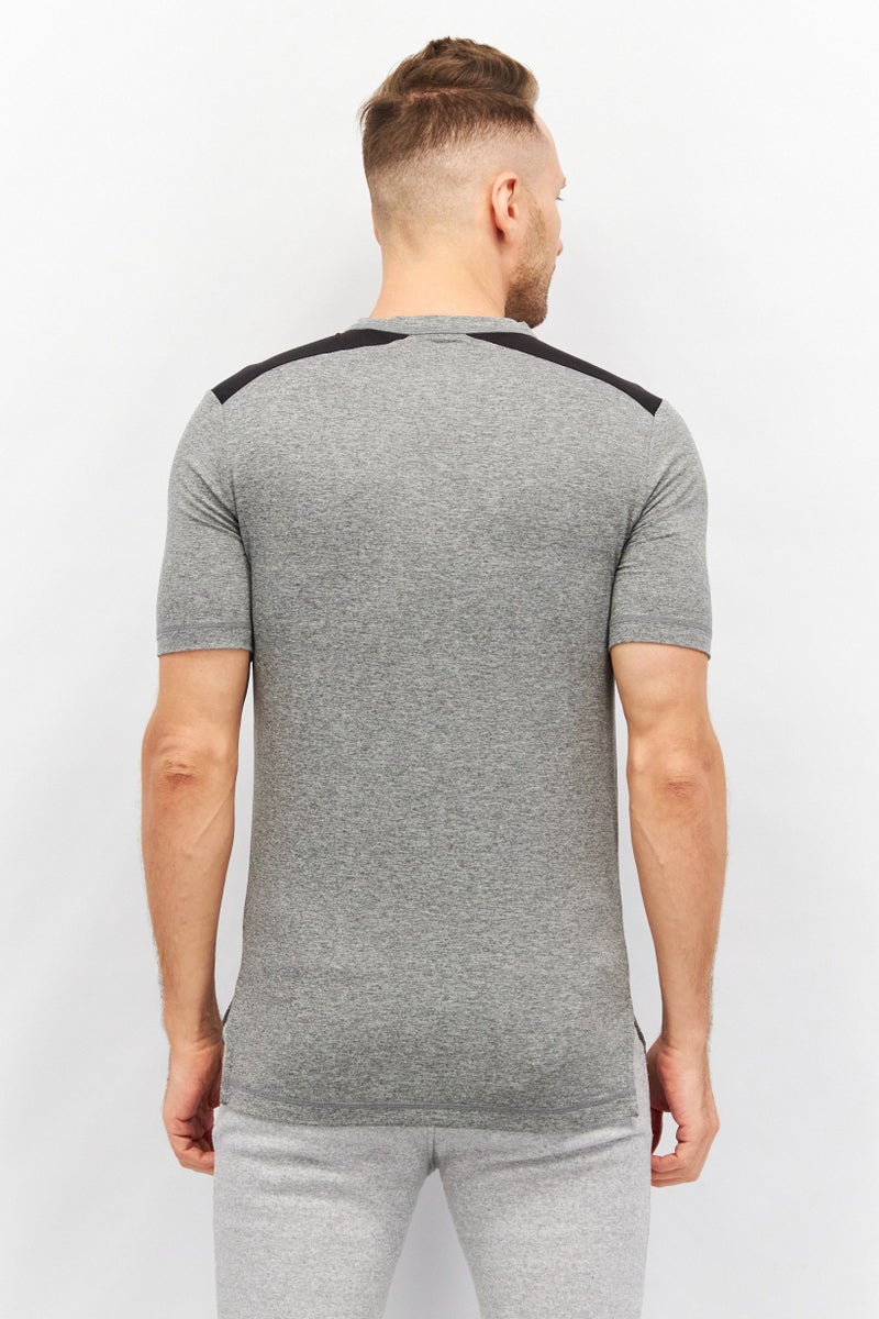 Fanatics تي شيرت تدريب قصير الأكمام للرجال، رمادي مدمج - Image 3